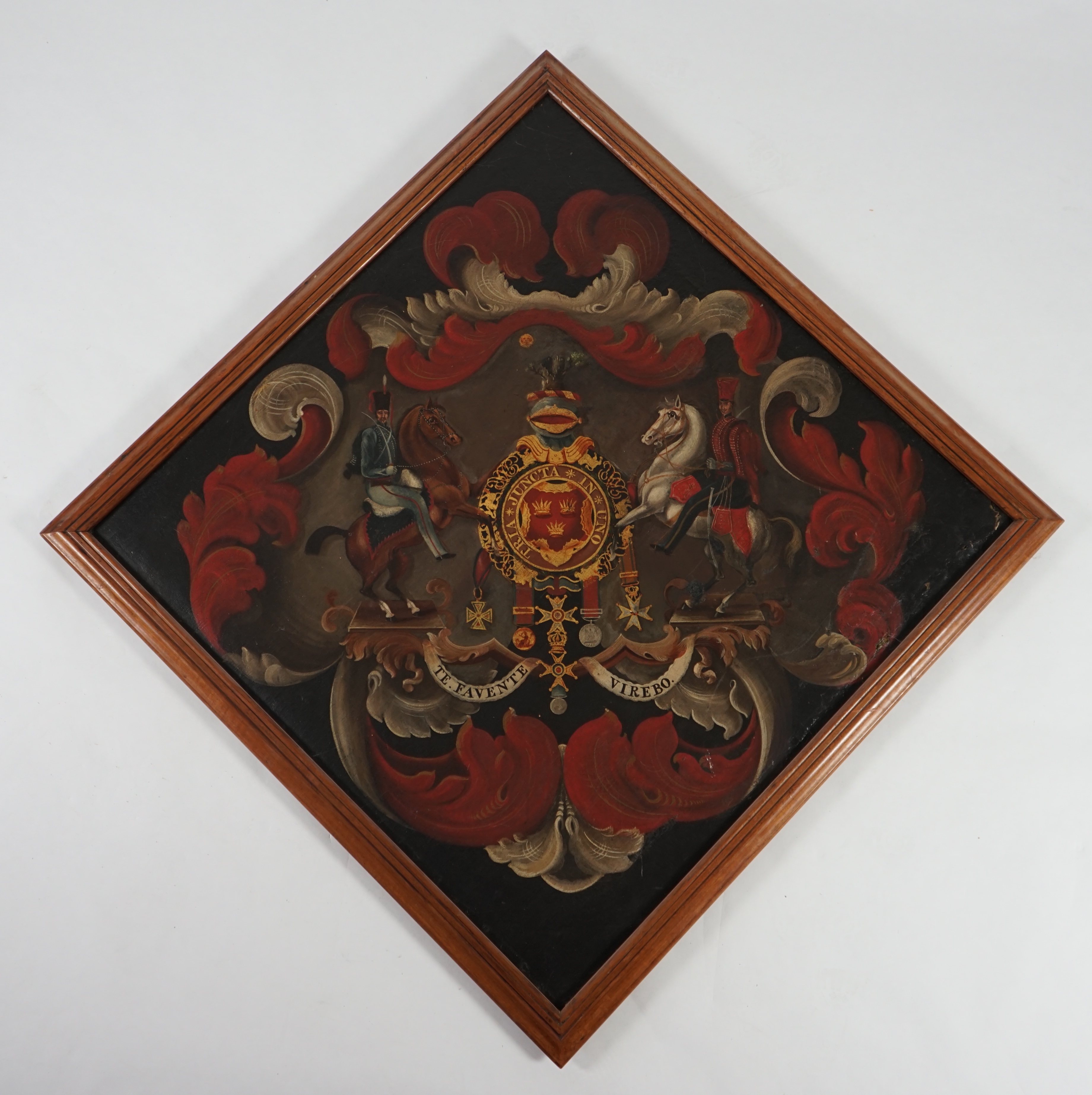 A William IV oil on canvas hatchment, bearing the arms of Sir Colquhoun Grant (1772-1835)